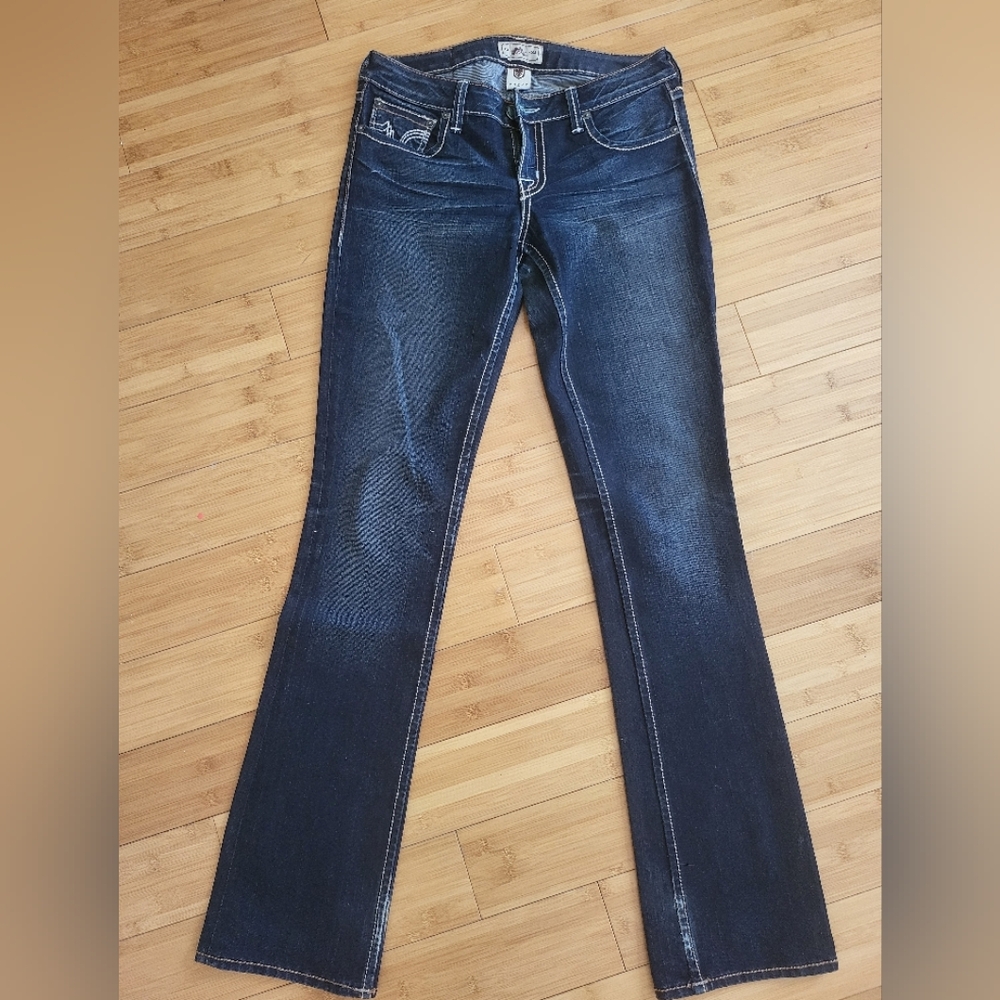 PRVCY Blue Jeans with Distressed Finish